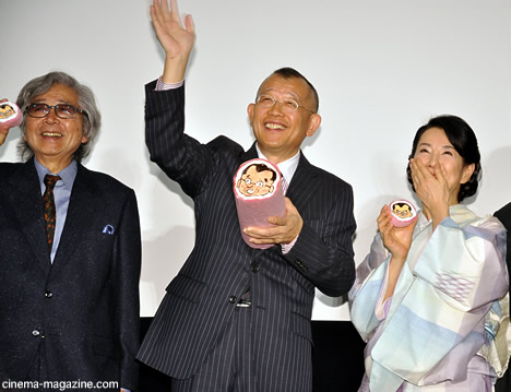 山田洋次監督、笑福亭鶴瓶、吉永小百合